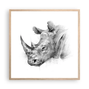 Affiche dans un chêne clair - Poster - Potrait africain - 60x60 cm