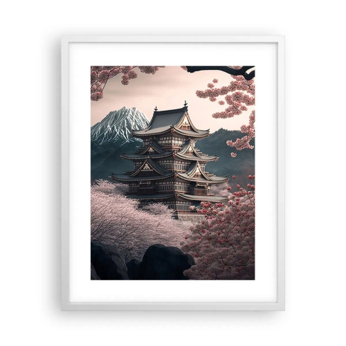 Affiche dans un cadre blanc - Poster - Le pays des cerisiers en fleurs - 40x50 cm
