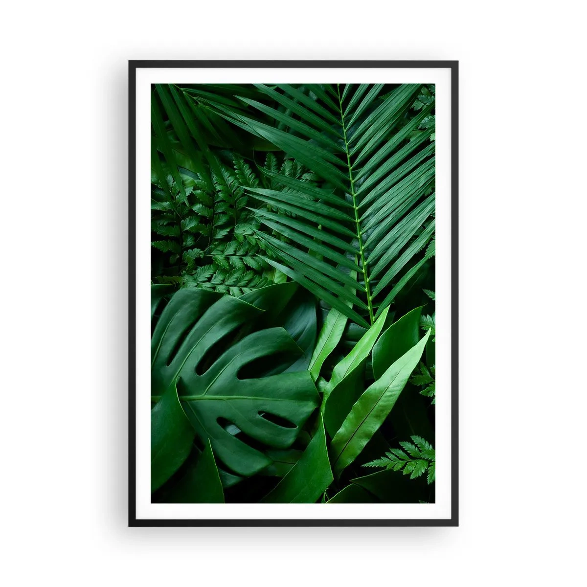 Affiche dans un cadre noir - Poster - Emmitouflé de verdure - 70x100 cm