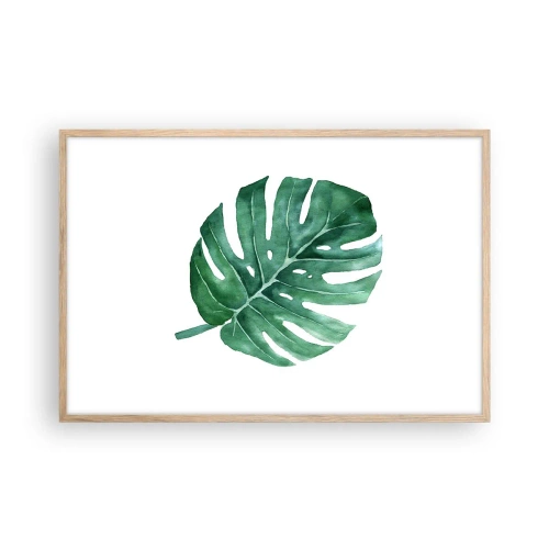 Affiche dans un chêne clair - Poster - Concept vert - 91x61 cm