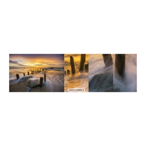 Échantillon de Papier Peint Autocollant Deluxe Sticker - La beauté brute de la mer Baltique - Paysage, mer Baltique, Plage - 100x30 cm