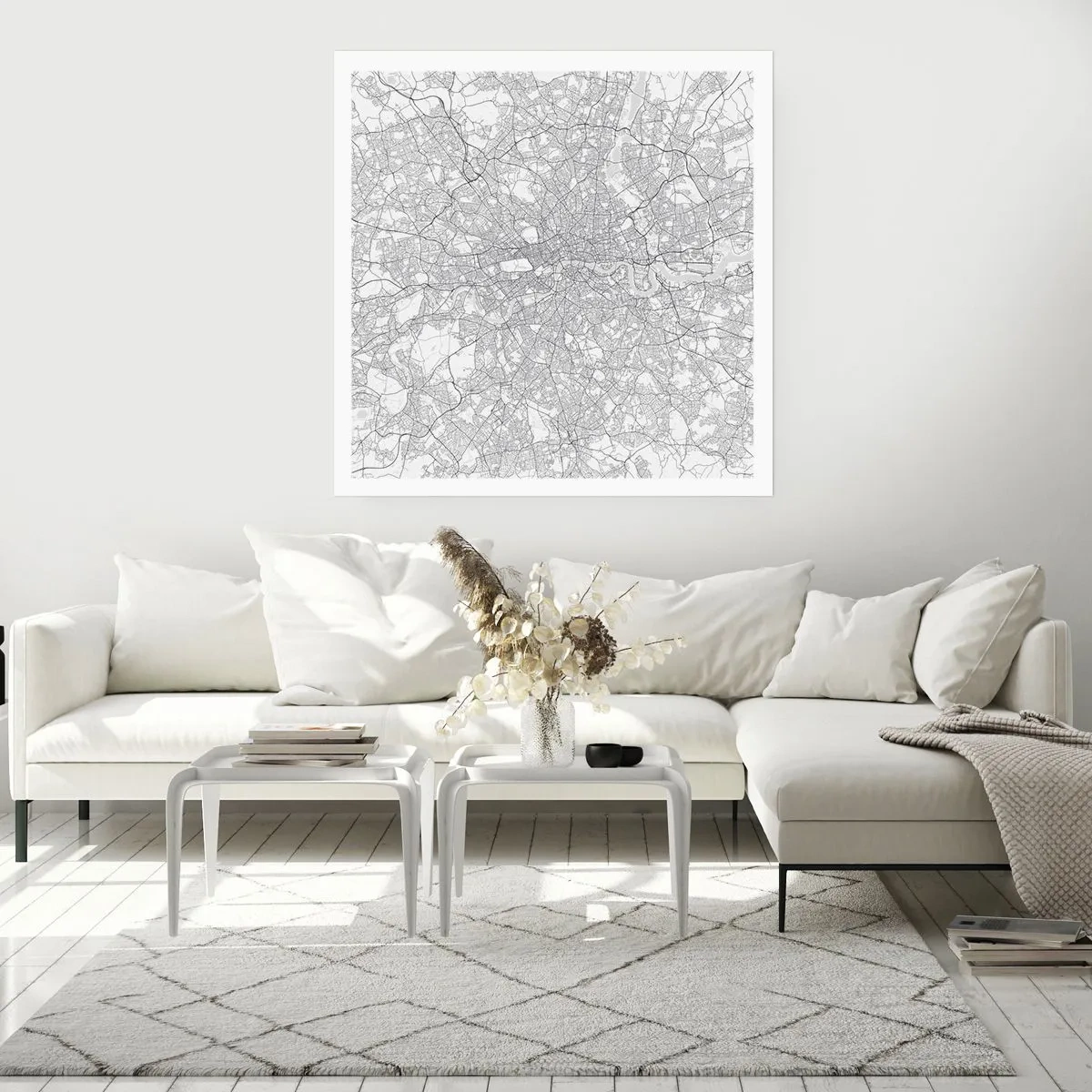 Affiche - Poster - Carte du labyrinthe londonien - 60x60 cm