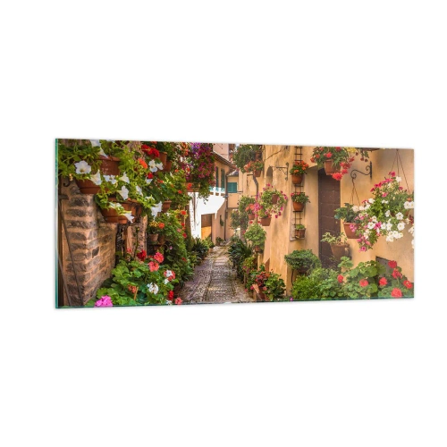 Impression sur verre - Image sur verre - Ruelle italienne - 100x40 cm