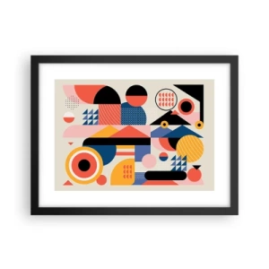 Affiche dans un cadre noir - Poster - Composition : jouer - 40x30 cm