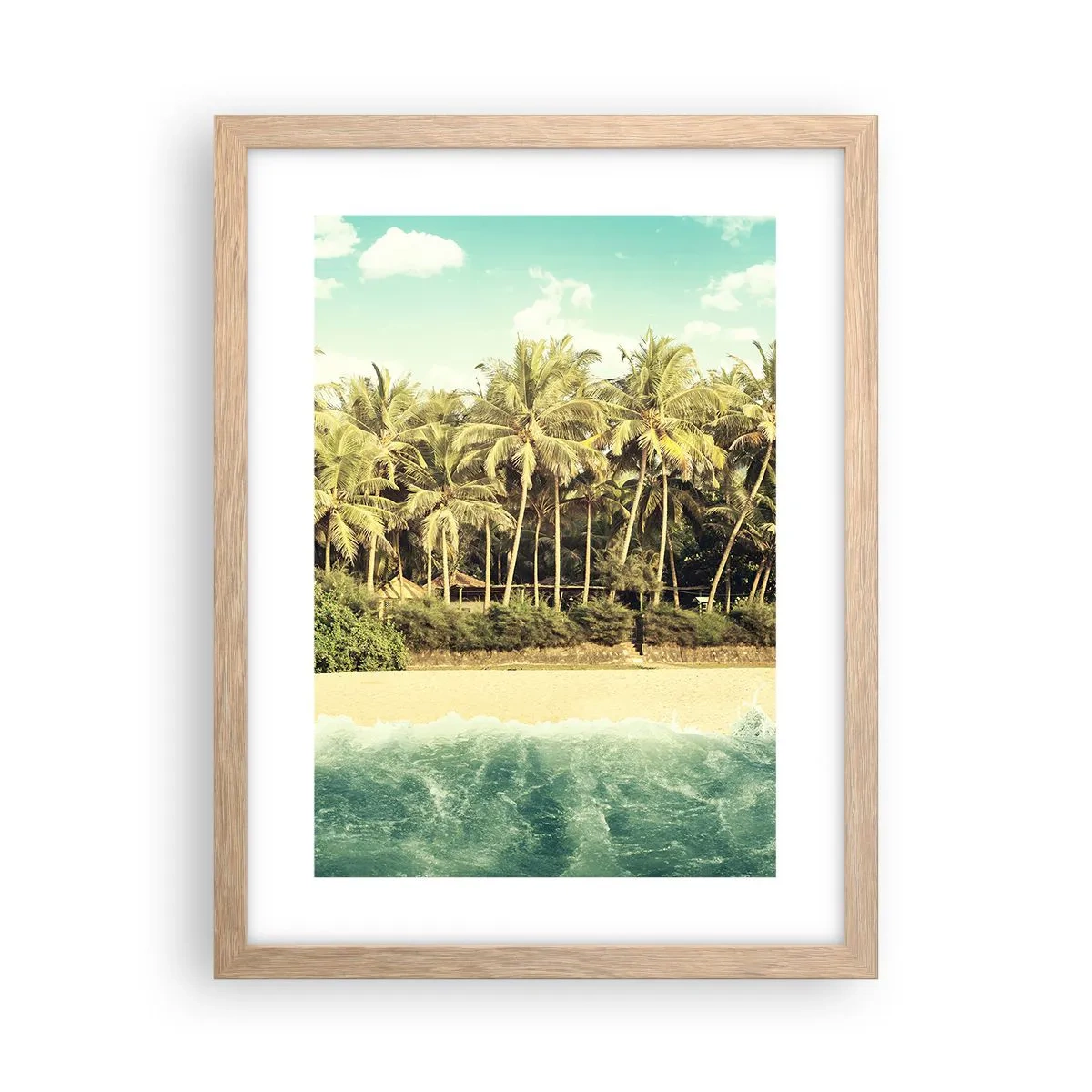 Affiche dans un chêne clair - Poster - Peut-être ici? - 30x40 cm