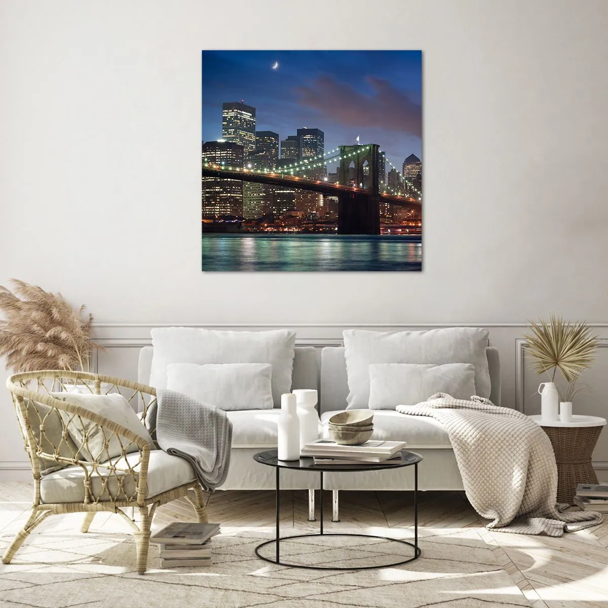 Impression sur verre - Image sur verre - Nuit rougeoyante - 60x60 cm