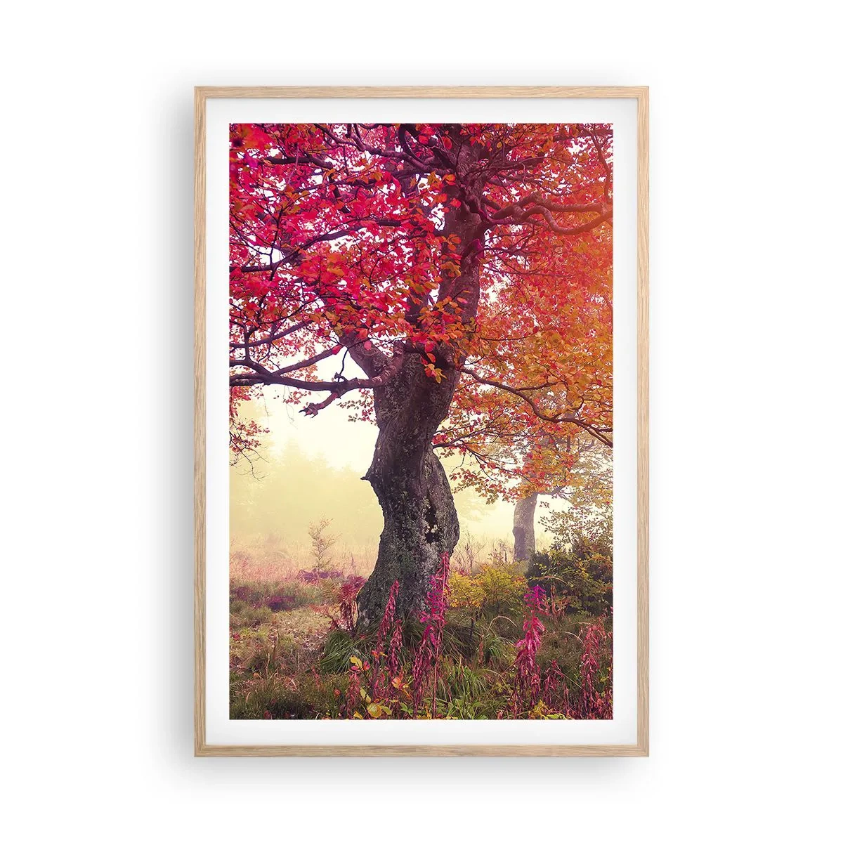 Affiche dans un chêne clair - Poster - Frénésie de floraison - 61x91 cm