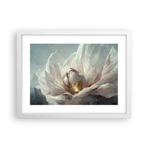 Affiche dans un cadre blanc - Poster - Il fleurit une fois tous les cent ans - 40x30 cm