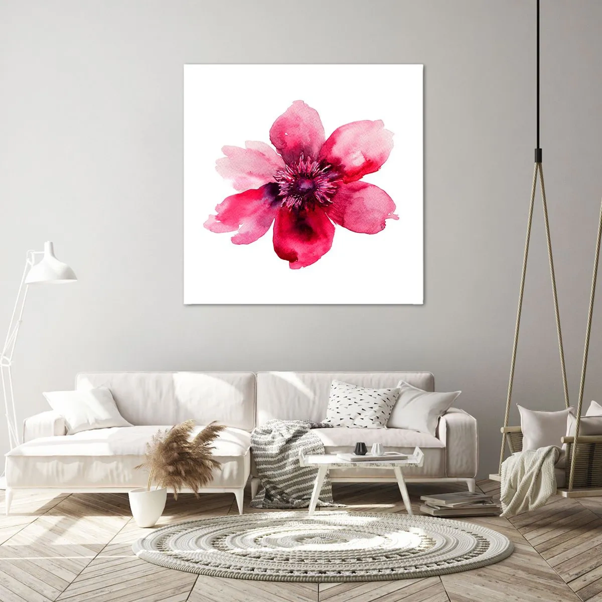 Impression sur toile - Image sur toile - Un baiser parfumé au carmin - 70x70 cm