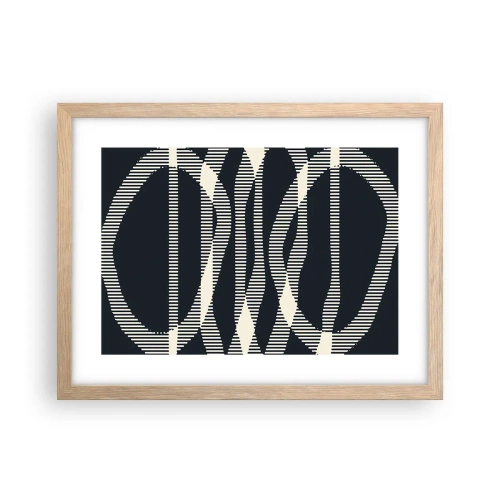 Affiche dans un chêne clair - Poster - Une tentative de briser l'obscurité - 40x30 cm