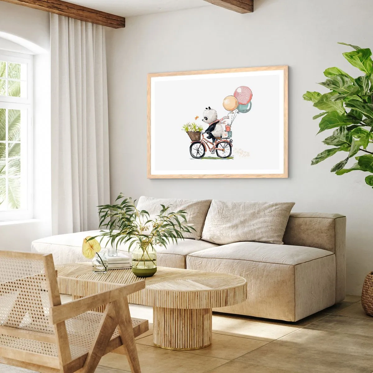 Affiche dans un chêne clair - Poster - Jour de chance - 70x50 cm