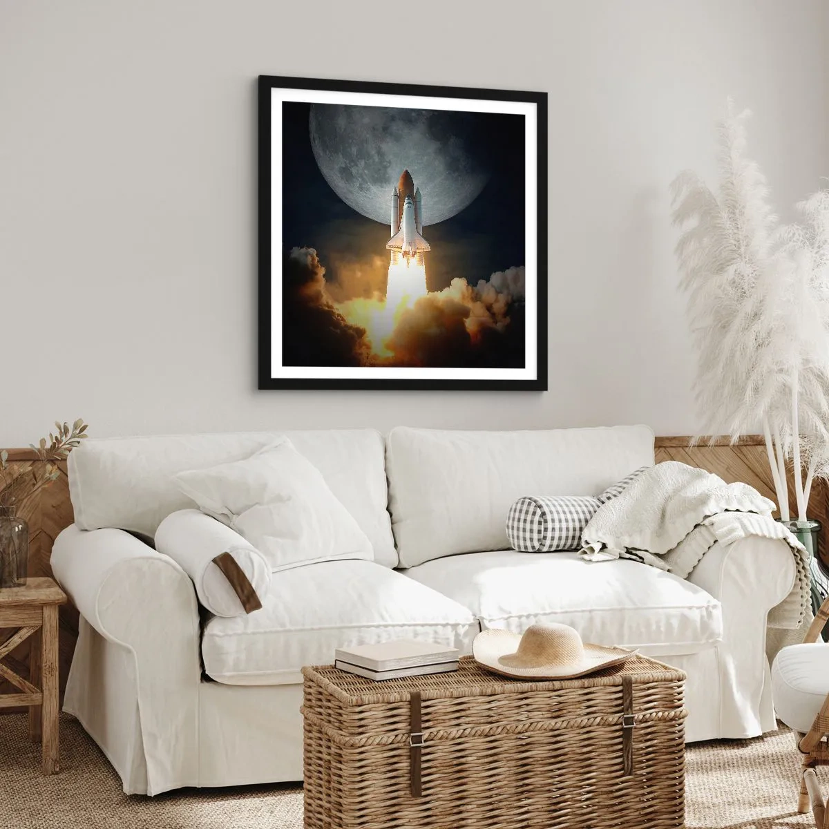 Affiche dans un cadre noir - Poster - Le début d'une aventure surnaturelle - 30x30 cm