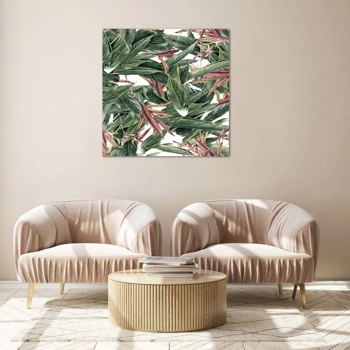 Impression sur verre - Image sur verre - Arbuste émeraude-lilas - 70x70 cm