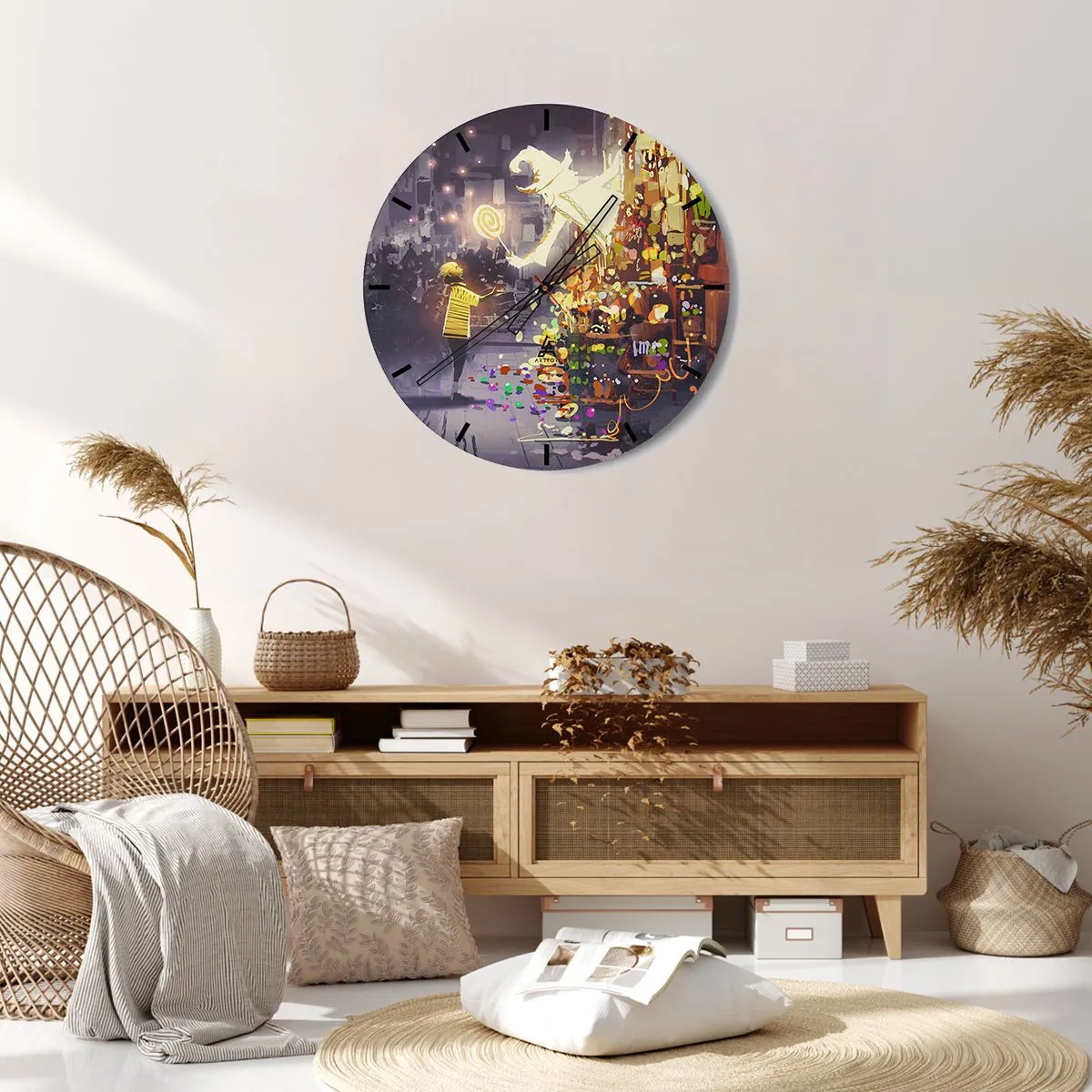 Horloge murale - Pendule murale - La magie existe - 40x40 cm