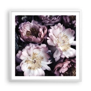 Affiche dans un cadre blanc - Poster - Bouquet à l'ancienne - 60x60 cm