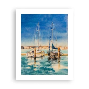 Affiche - Poster - Lagune ensoleillée - 40x50 cm