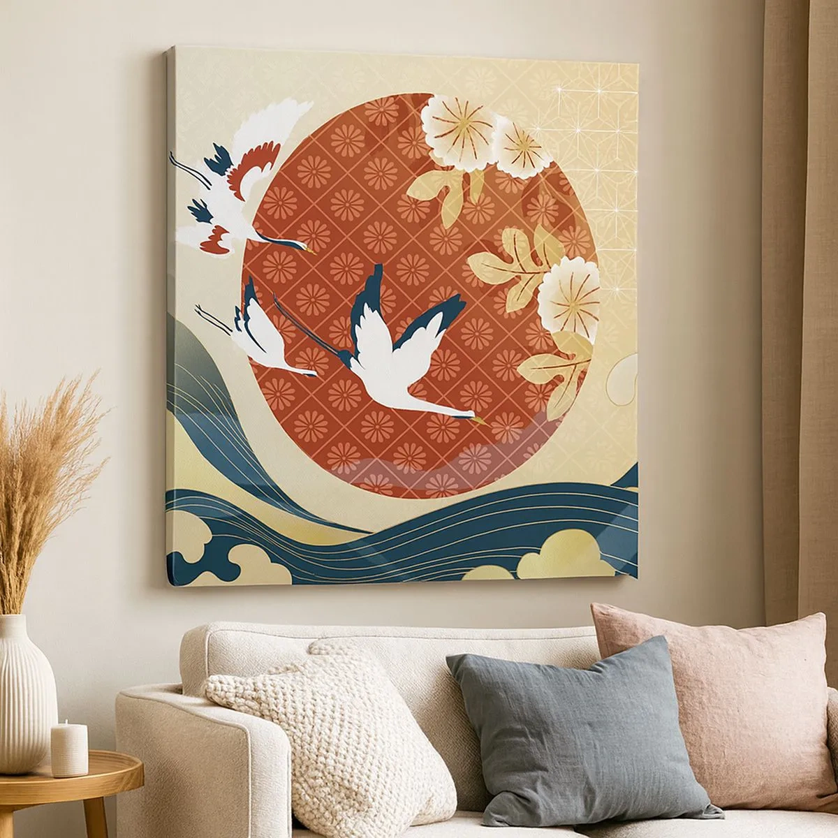 Impression sur toile - Image sur toile - Conte japonnais - 30x30 cm