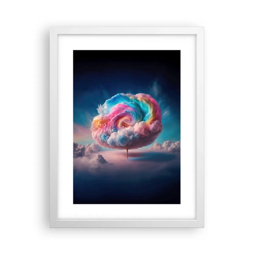 Affiche dans un cadre blanc - Poster - Le rêve d'un parc d'attractions - 30x40 cm