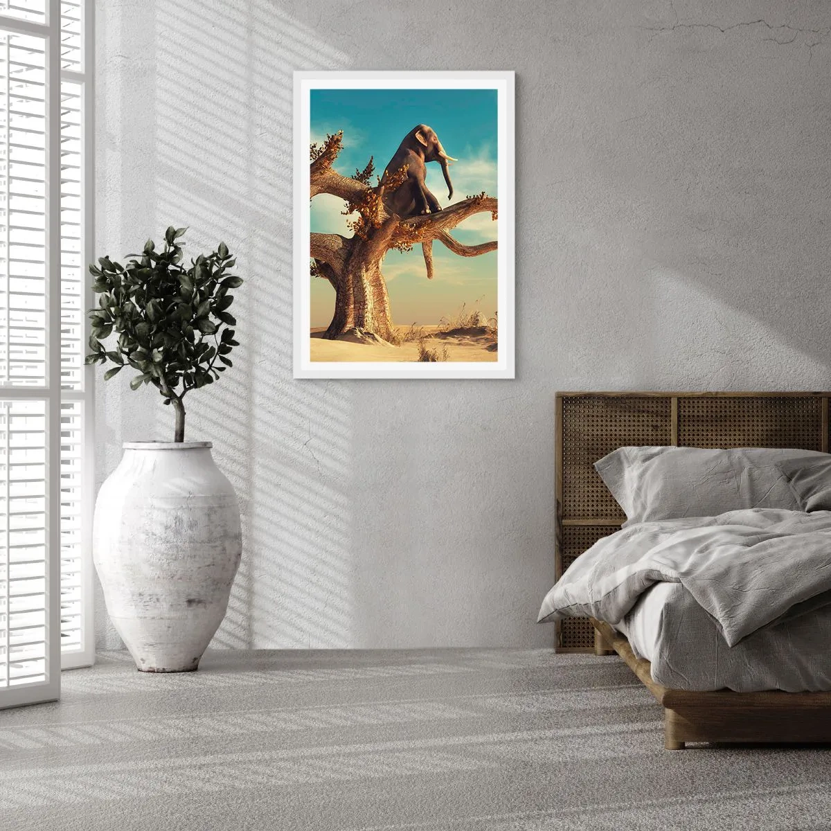 Affiche dans un cadre blanc - Poster - Nouveau point de vue - 40x50 cm