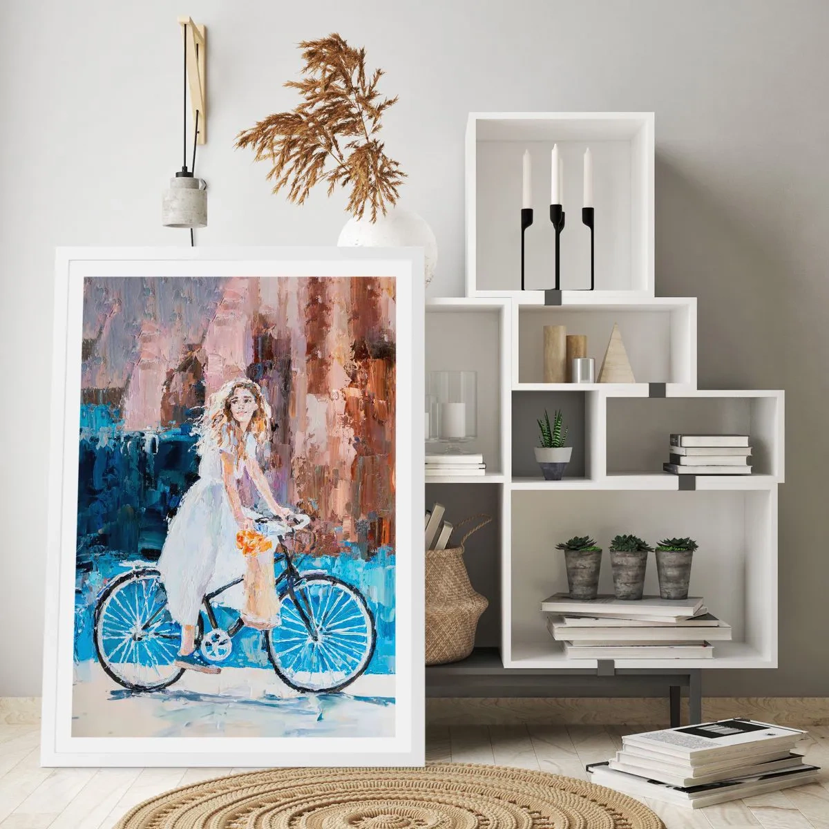 Affiche dans un cadre blanc - Poster - Joie du matin - 70x100 cm