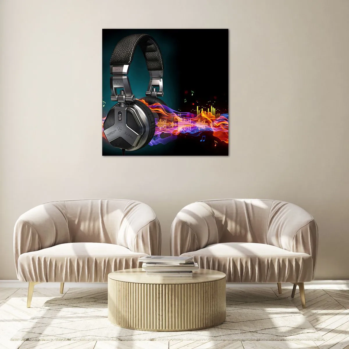 Impression sur verre - Image sur verre - Dans le feu de la musique - 50x50 cm