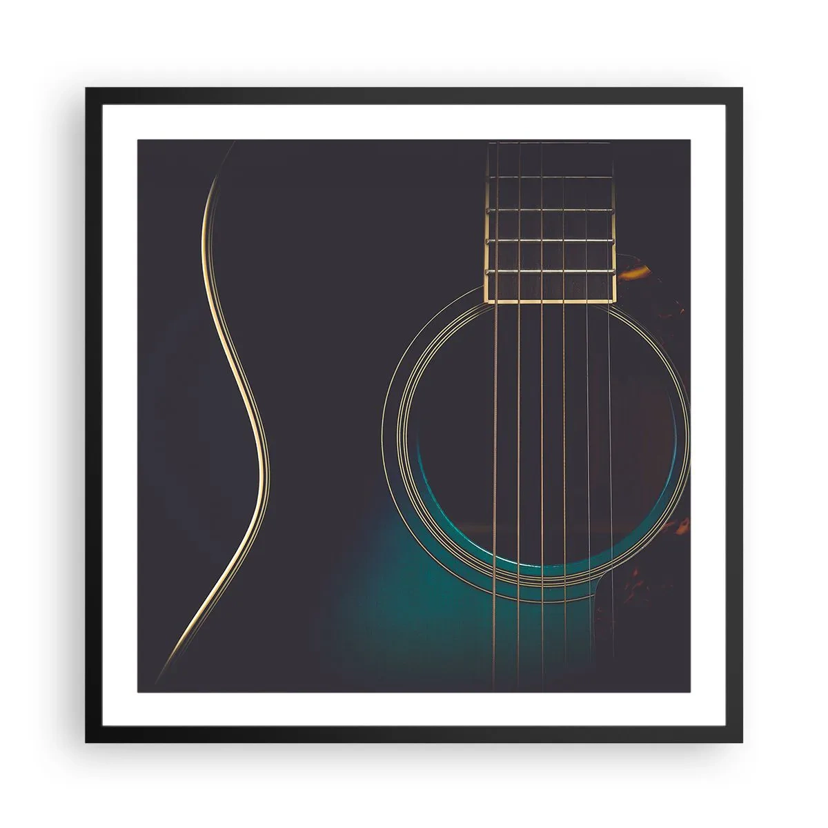 Affiche dans un cadre noir - Poster - Le calme avant la tempête - 60x60 cm