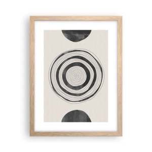 Affiche dans un chêne clair - Poster - Ce qui est important c'est ce qu'il y a entre les deux - 30x40 cm