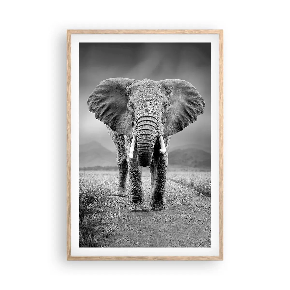 Affiche dans un chêne clair - Poster - Les hôtes vous saluent - 61x91 cm