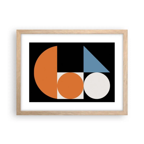 Affiche dans un chêne clair - Poster - Rangement de figures - 40x30 cm