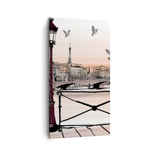 Impression sur toile - Image sur toile - Sur les toits de Paris - 45x80 cm