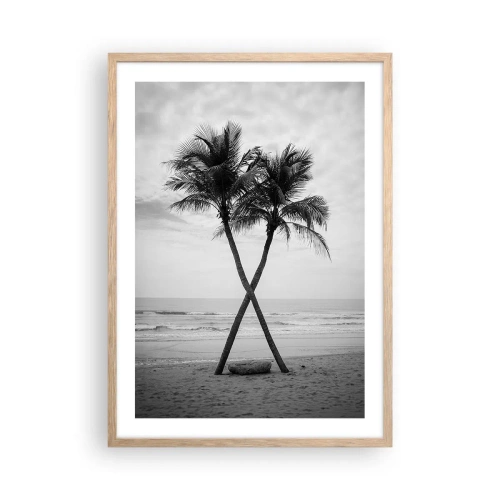 Affiche dans un chêne clair - Poster - Elle a senti une présence - 50x70 cm