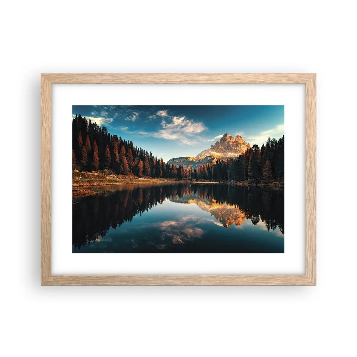 Affiche dans un chêne clair - Poster - Double paysage - 40x30 cm