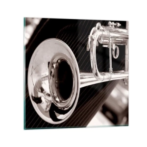 Impression sur verre - Image sur verre - Voyage musical vers les années 30 - 70x70 cm