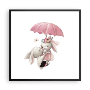 Affiche dans un cadre noir - Poster - C'est ça l'amour - 60x60 cm