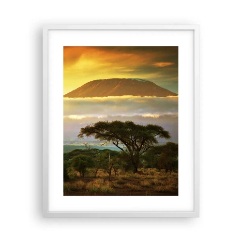 Affiche dans un cadre blanc - Poster - Un rêve de voyageur - 40x50 cm