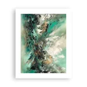 Affiche - Poster - Ressac émeraude et noir - 40x50 cm
