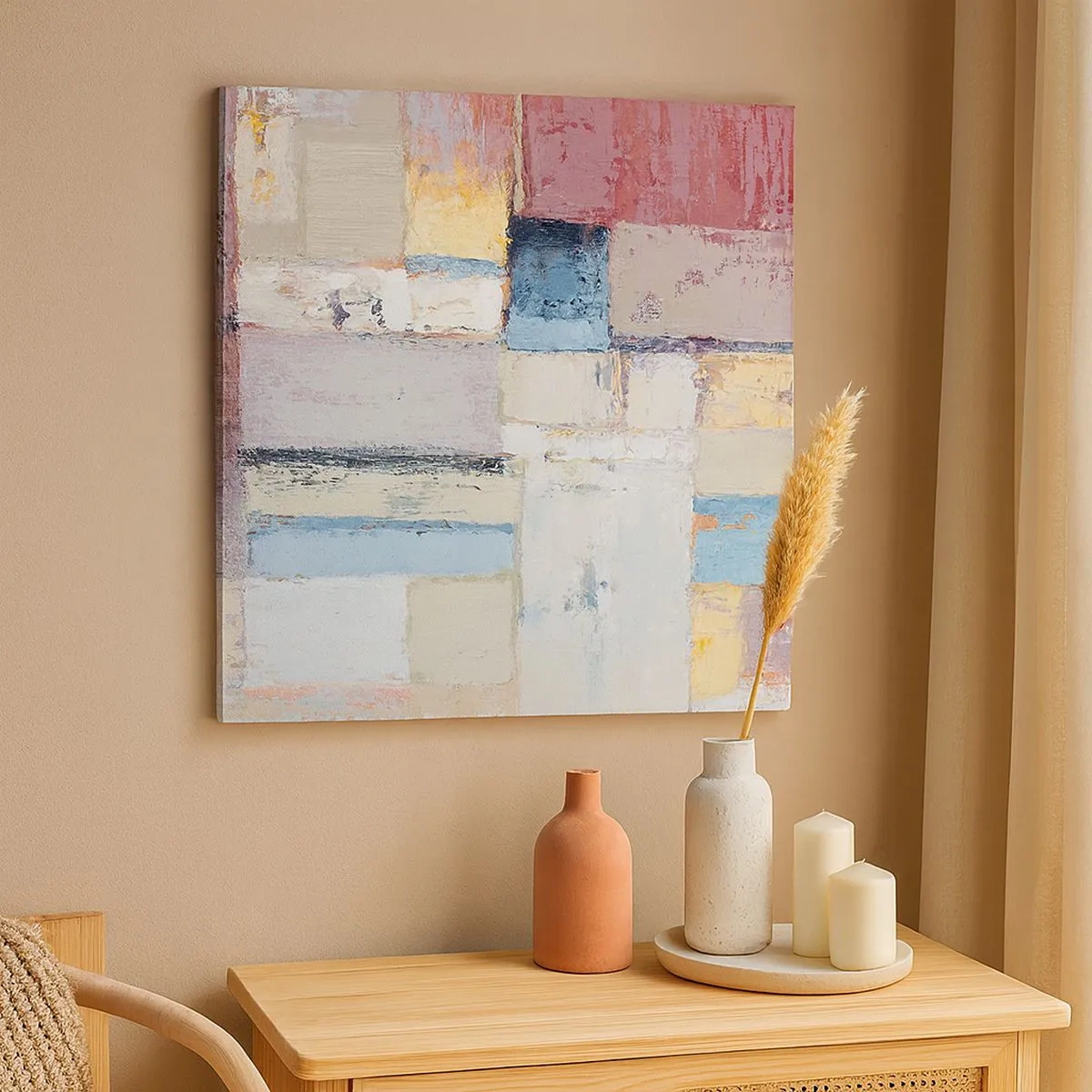 Impression sur toile - Image sur toile - Le calme de la géométrie - 30x30 cm