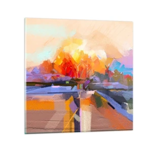 Impression sur verre - Image sur verre - L'automne est arrivé - 40x40 cm