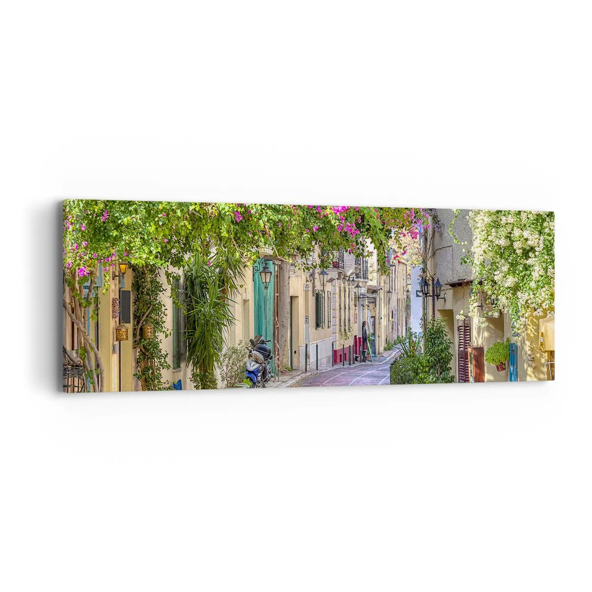 Impression sur toile - Image sur toile - Allée fleurie - 90x30 cm
