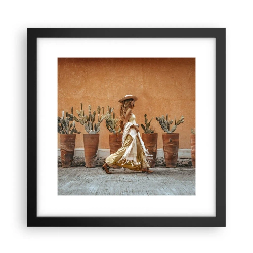 Affiche dans un cadre noir - Poster - Style hippie - 30x30 cm