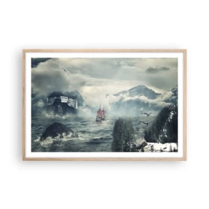 Affiche dans un chêne clair - Poster - Dans l'eau magique - 91x61 cm