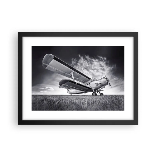 Affiche dans un cadre noir - Poster - Le pèlerin ailé - 40x30 cm