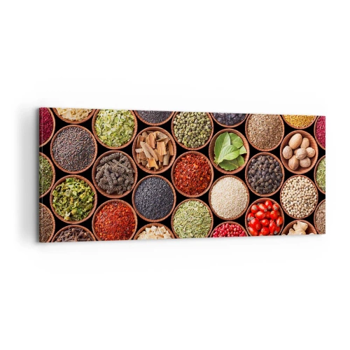 Impression sur toile - Image sur toile - Toutes les saveurs du monde - 100x40 cm