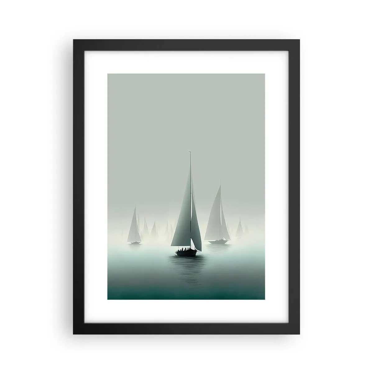 Affiche dans un cadre noir - Poster - Fait de brouillard - 30x40 cm