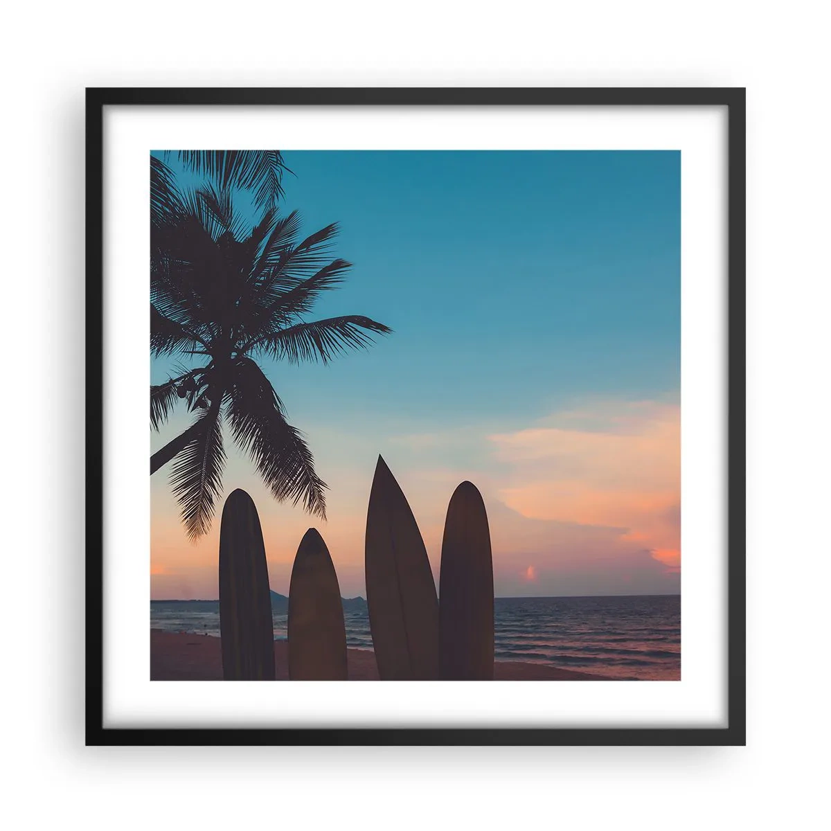 Affiche dans un cadre noir - Poster - Demain sera amusant aussi - 50x50 cm