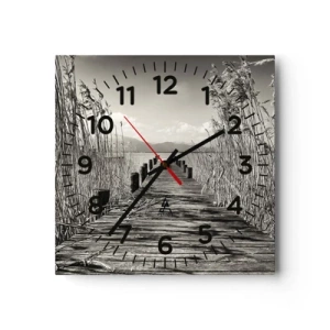 Horloge murale - Pendule murale - Dans le calme de l'herbe - 30x30 cm