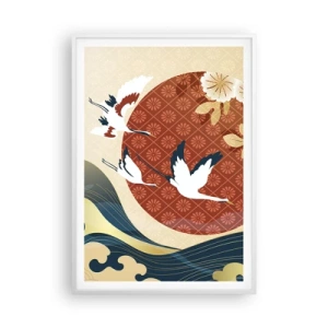 Affiche dans un cadre blanc - Poster - Conte japonnais - 70x100 cm