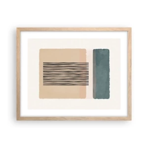 Affiche dans un chêne clair - Poster - Tout est en ordre - 50x40 cm