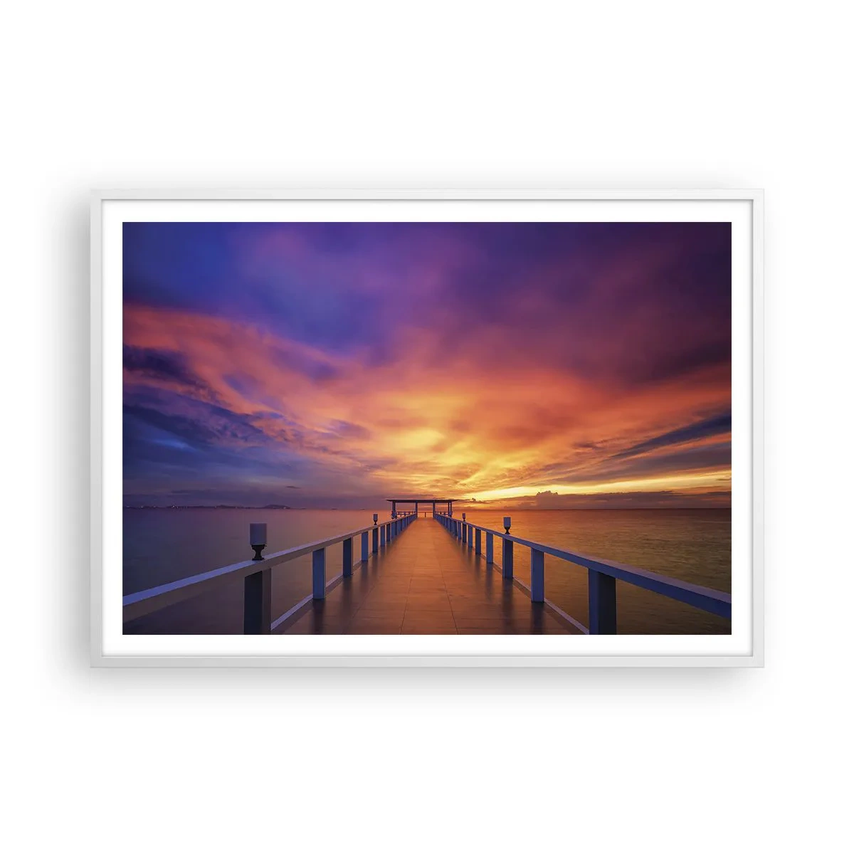 Affiche dans un cadre blanc - Poster - Sans fin - 100x70 cm