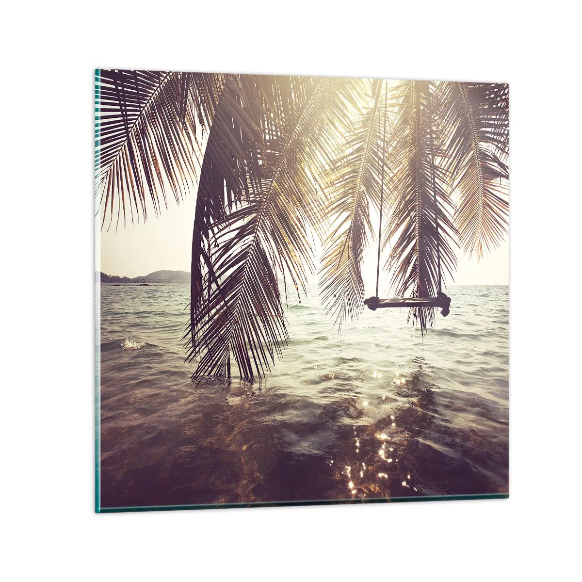 Impression sur verre - Image sur verre - Vous pouvez vous balancer dans les nuages ​​à volonté - 40x40 cm